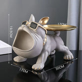 30cm Home Decor Bulldog Figurine Dog Statue Storage Box Animal Ornament Resin Craft Art Sculpture Figurine Home Puppy Sculpture